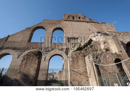 Ruins at the Imperial Fora, Rome, Italy