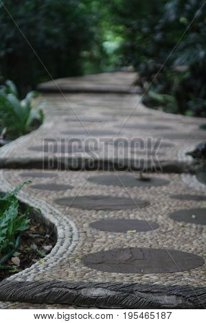 The Walkway In The Back Yard Of Lime And Sandstone.