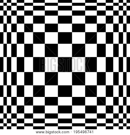 Optical Illusion. Vector 3d Art. Motion Dynamic Effect. Movement Executed In The Form. Geometric Magic Background.