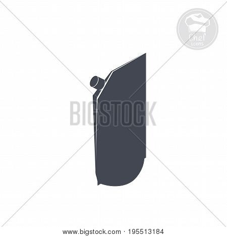 closed packaging ketchup icon, flat Vector computer graphics