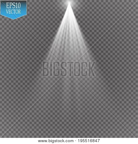 Vector Spotlights. Scene. Light Effects Magic concept Vector