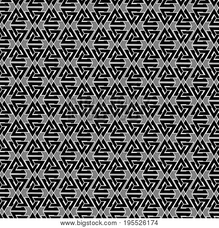 Valknut vector pattern , Valknut black and white background