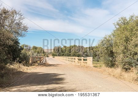 The bridge over the Orange River at Grootdrink a village on the N10 road between Groblershoop and Upington in the Northern Cape Province