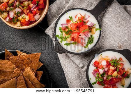 Queso Blanco With Baked Tortilla Chips