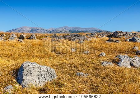 Majestic View Of Cretan Landscape At Sunset, Malia, Crete