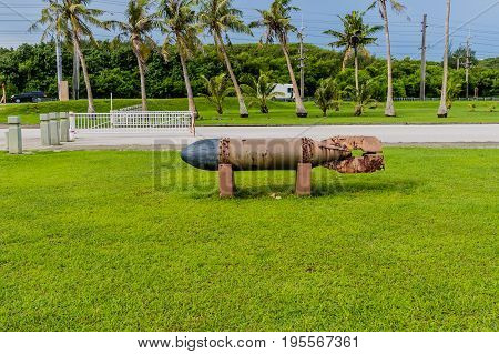 World War Ii Torpedoes In A Park In Guam