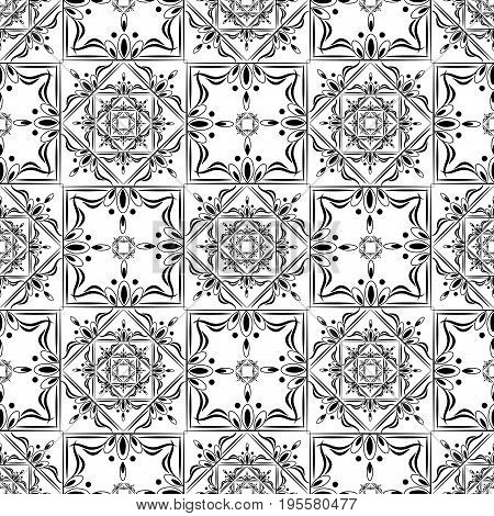 Seamless vector pattern with vintage elegant frames
