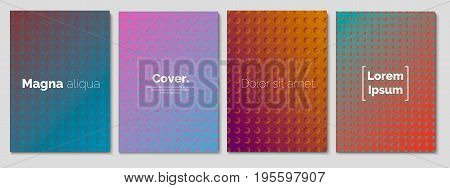 Minimal Vector covers design. Cool halftone gradients. Future Poster template.
