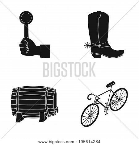 Alcohol, police and or  icon in black style.sports, transport icons in set collection.