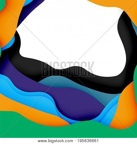 3d abstract background with cut shapes, business presentation, flyer template