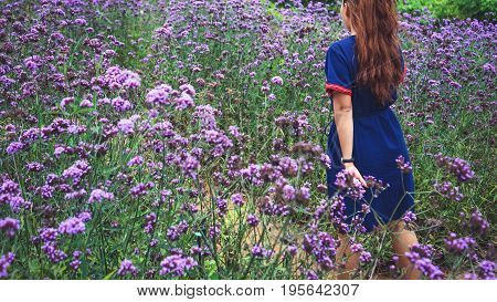 Asian women travel sleep relax. Morning atmosphere nature ForestsHill tribe. khaoko Thailand