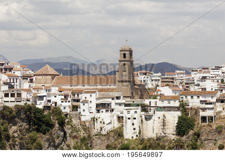 Church in the andalusian village Alora. Province of Malaga Spain
