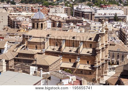 Ancient cathedral of Saint Patrick in the historic city of Lorca. Province of Murcia Spain