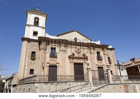 Historic Santiago church in the old town of Lorca. Province of Murcia southern Spain