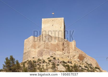 Medieval castle in the historic town Lorca. Province of Murcia southern Spain