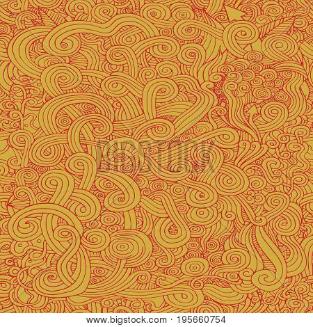 Decorative Hand Drawn Doodle Nature Ornamental Curl Vector Sketc
