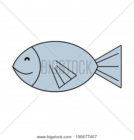 fresh fish animal to preparation meal vector illustration