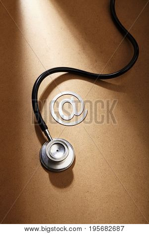 stethscope with at sign or at symbol