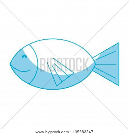 silhouette fresh fish animal to preparation meal vector illustration