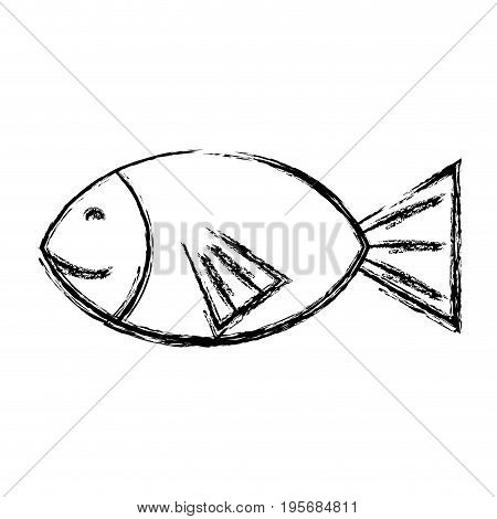 figure fresh fish animal to preparation meal vector illustration