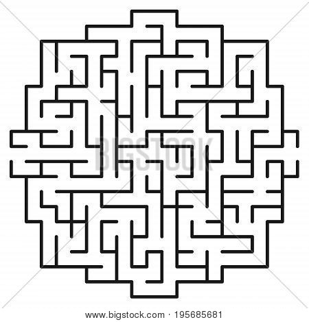 Abstract maze / labyrinth with entry and exit. Vector labyrinth 182.