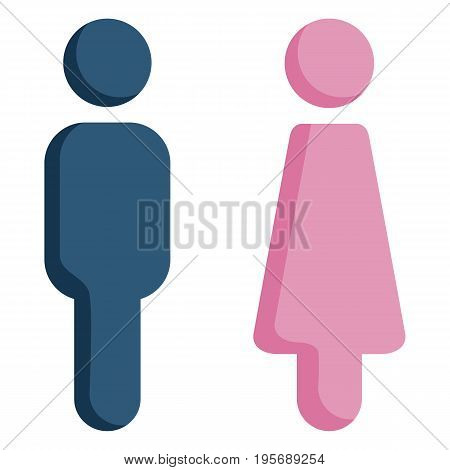 Two Vector Icons. Male And Female Gender Signs.