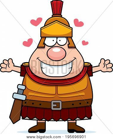 Cartoon Roman Centurion Hug