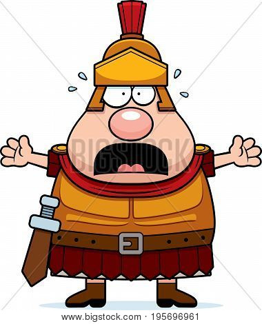 Scared Cartoon Roman Centurion