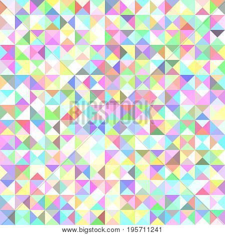 Abstract triangle tile mosaic pattern background - vector graphic from triangles in light volored tones