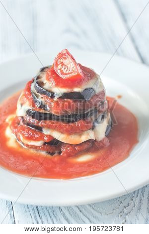 Portion Of Parmigiana Di Melanzane