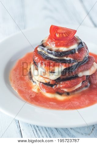 Portion Of Parmigiana Di Melanzane