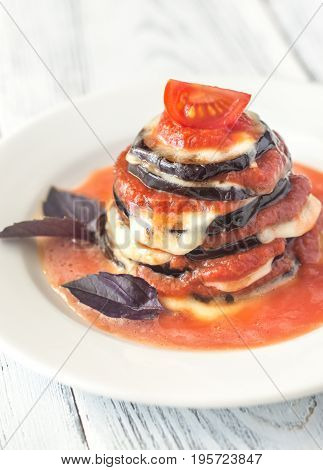 Portion Of Parmigiana Di Melanzane
