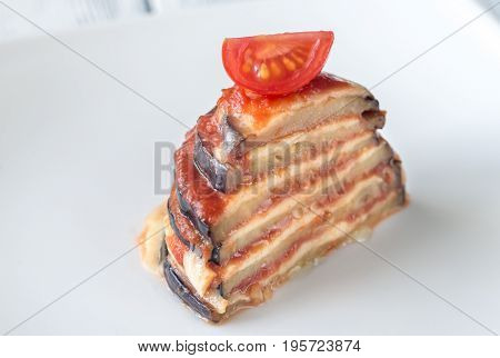 Portion Of Parmigiana Di Melanzane
