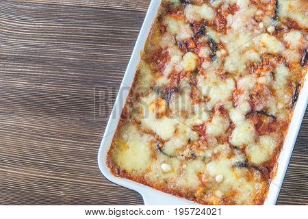 Dish Of Parmigiana Di Melanzane