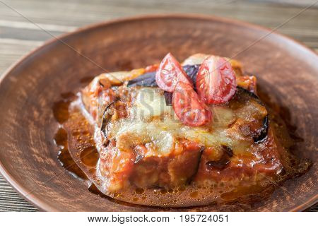 Portion Of Parmigiana Di Melanzane
