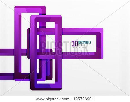 Rectangle tube elements, 3d background