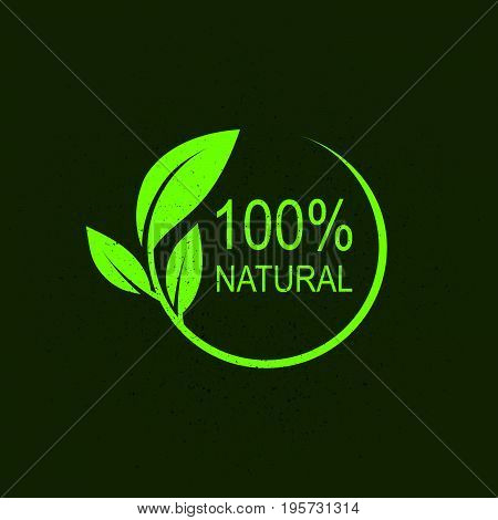100% natural vector logo design.
Vector Illustration eco template.
