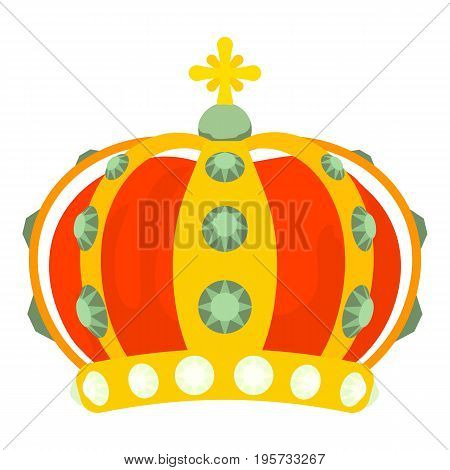 Monomach cap icon. Cartoon illustration of monomach cap vector icon for web
