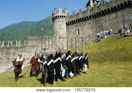 Knights In Action During The Annual Renaissance Festival