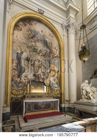 Basilica di San Giovanni in Laterano. Papal Archbasilica of St. John Lateran. Details of interior. Italy. Rome. June 2017