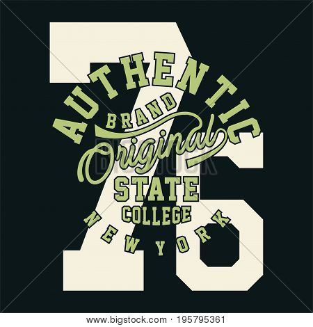 graphic design AUTHENTIC BRAND for shirt and print