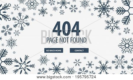 404 Error. Page Not Found. Ui Ux Template For Website. Vector Illustration.