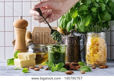 Freshly Cooked Green Pesto