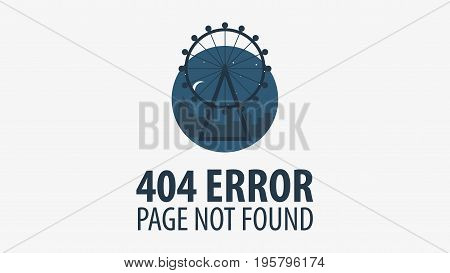 404 Error. Page Not Found. Ui Ux Template For Website. Vector Illustration.