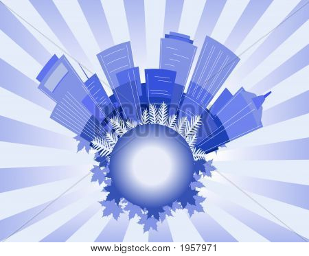 Stadt blau