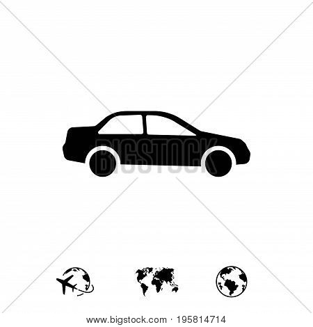 car icon stock vector illustration flat design