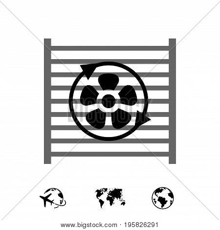radiator cooling system icon stock vector illustration flat design