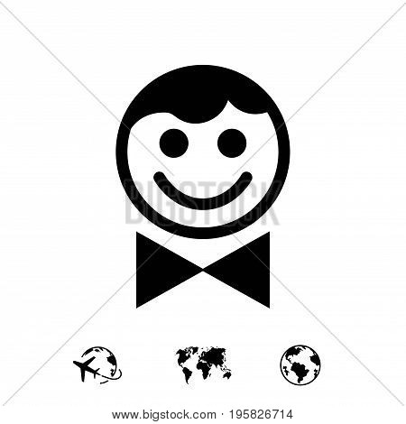 waiter icon stock vector illustration flat design