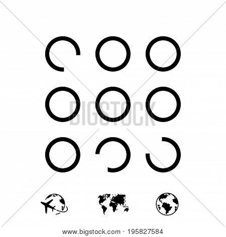buttons of the program icon stock vector illustration flat design