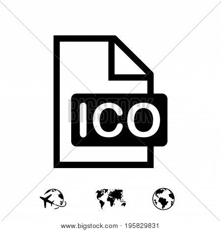 ico icon stock vector illustration flat design